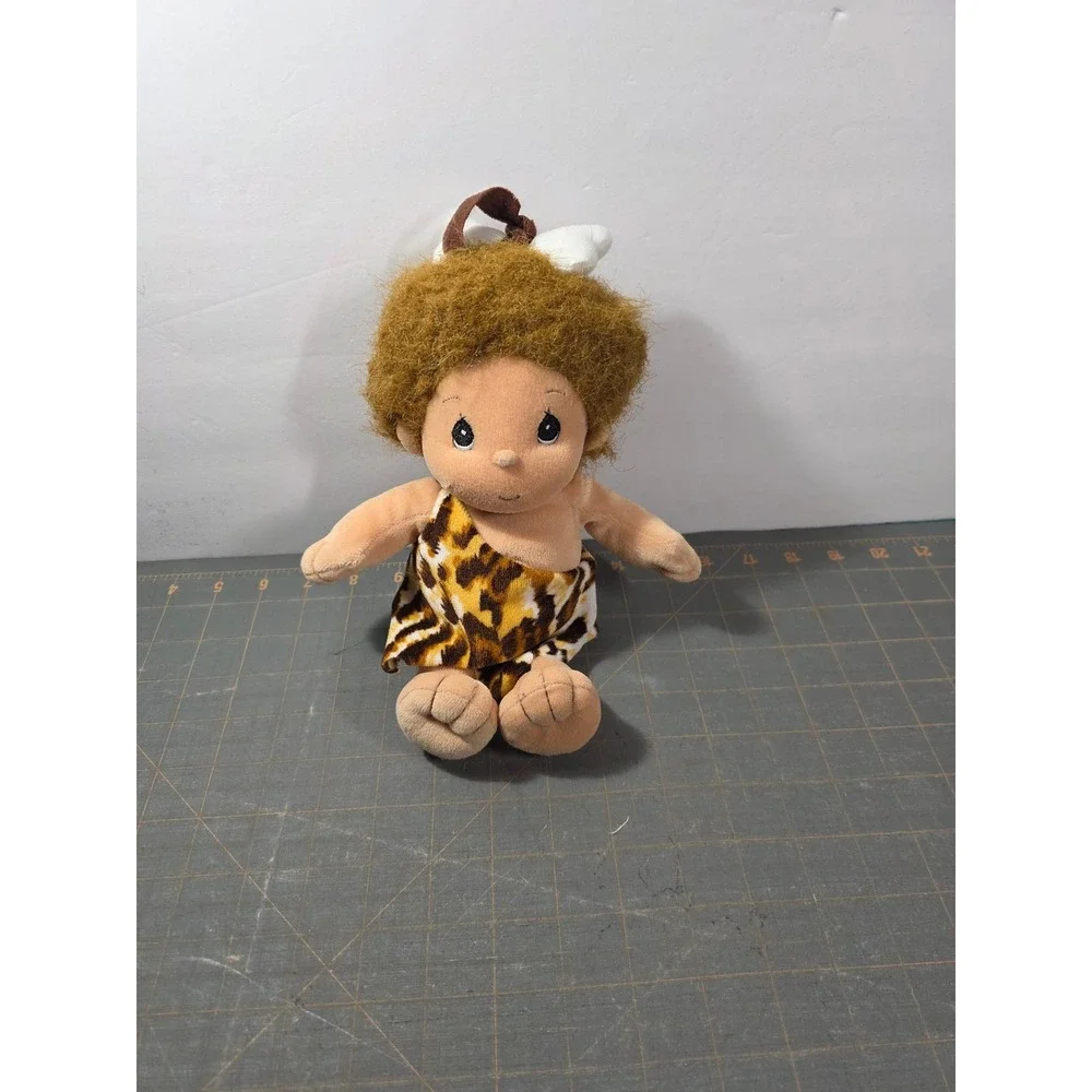Enesco Tender Tails Caveman Plush Leopard Print Brown 9in